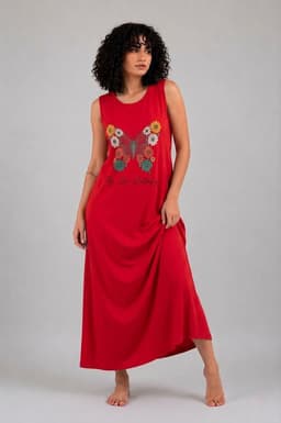 Butterfly Long Home Dress