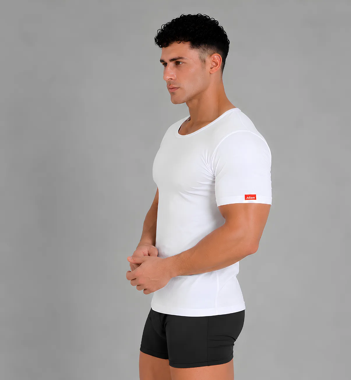 Men crew neck white t-shirt
